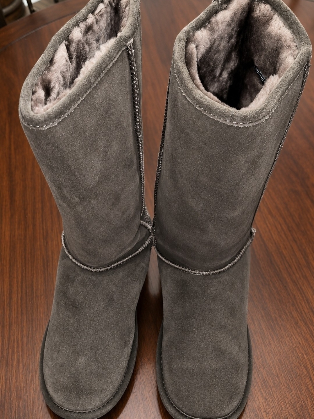 Back to School - Women’s Björndal Brown Suede Shearling Winter Boots Size 11 - Picture 2 of 8